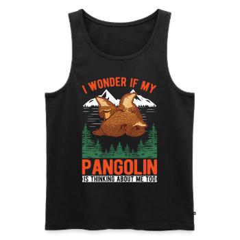 Pangolin Cadeau Pangolin - Débardeur bio Premium Homme - noir - Devant - Michal (187cm)