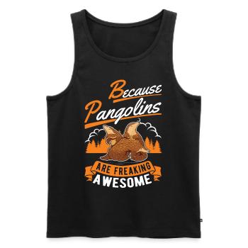 Because Pangolins are freaking awesome - Men's Premium Organic Tank Top - black - Front - Michal (187cm)