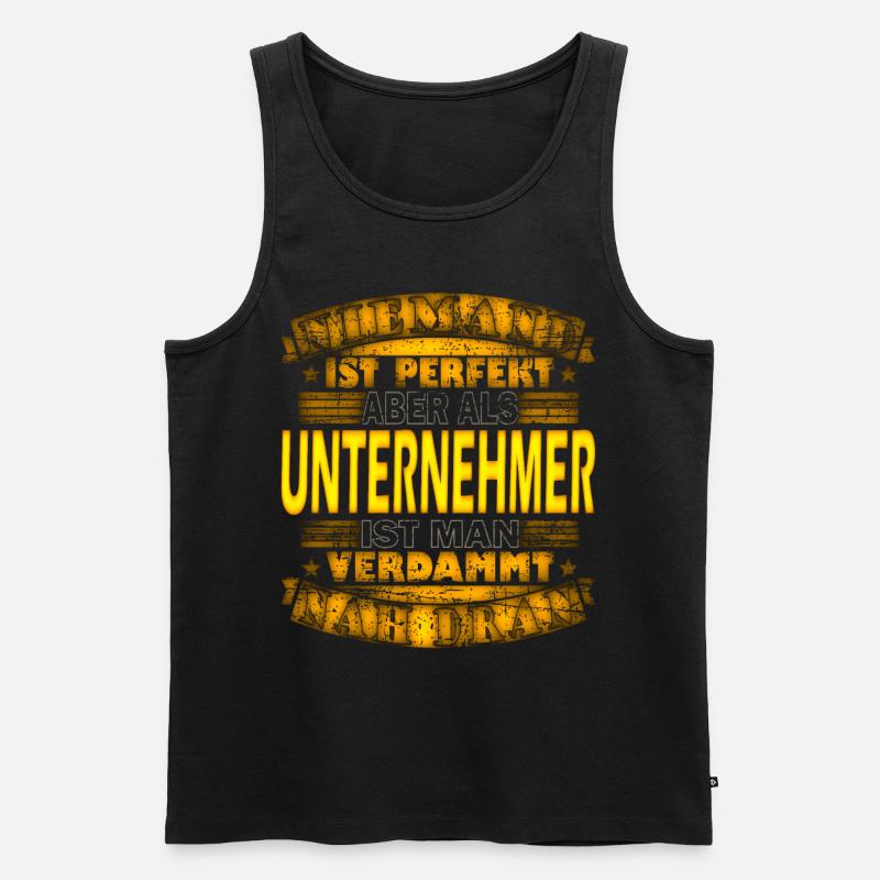 Unternehmer - Männer Premium Bio Tank Top - Schwarz