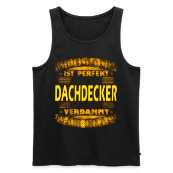 Dachdecker Dachdeckerin Dachspengler - Männer Premium Bio Tank Top - Schwarz - Vorne - AI Model Male 178 light (178cm)