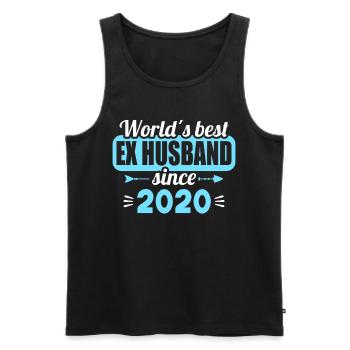 Worlds Bets Ex Husband since 2020 Divorce - Men's Premium Organic Tank Top - black - Front - AI Model Male 178 light (178cm)