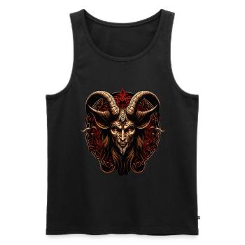Baphomet Dämon Satanisch Goth Lucifer Okkultist - Männer Premium Bio Tank Top - Schwarz - Vorne - AI Model Male 178 light (178cm)