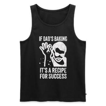 Funny Daddy Baker Saying Baking Recipe Father's Day - Men's Premium Organic Tank Top - black - Front - Michal (187cm)
