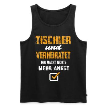 Tischler - Männer Premium Bio Tank Top - Schwarz - Vorne - AI Model Male 178 light (178cm)