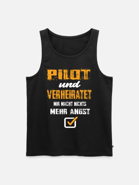 Pilot - Männer Premium Bio Tank Top - Schwarz