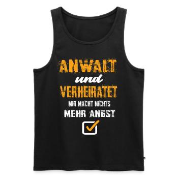 Anwalt - Männer Premium Bio Tank Top - Schwarz - Vorne - Michal (187cm)