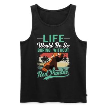 Red Panda Gift Cat Bear Red Panda - Men's Premium Organic Tank Top - black - Front - AI Model Male 178 light (178cm)