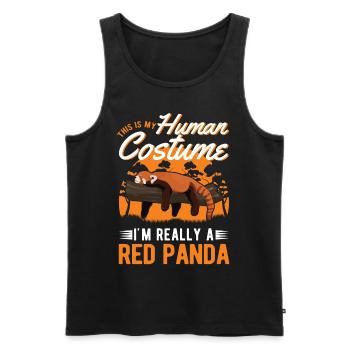 Roter Panda Costume Humain Halloween Panda Rouge - Débardeur bio Premium Homme - noir - Devant - Michal (187cm)