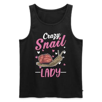 Verrückte Schnecken Frau - Männer Premium Bio Tank Top - Schwarz - Vorne - Michal (187cm)