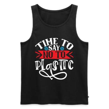 Earth Day Environmentally Friendly Earth Planet Saving - Men's Premium Organic Tank Top - black - Front - Michal (187cm)