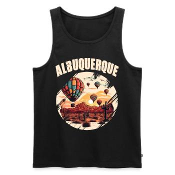 Albuquerque New Mexico Heißluftballon - Männer Premium Bio Tank Top - Schwarz - Vorne - AI Model Male 178 light (178cm)