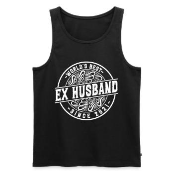 Worlds Bets Ex Husband since 2021 Divorce - Men's Premium Organic Tank Top - black - Front - AI Model Male 178 light (178cm)