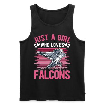 Falconry Girl Falconer Falconry Falconry - Men's Premium Organic Tank Top - black - Front - Michal (187cm)