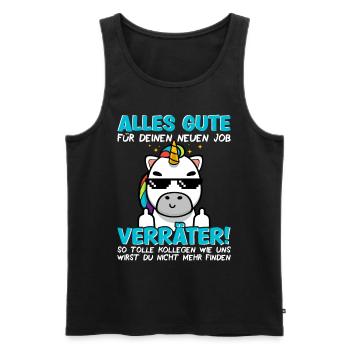 Jobwechsel Neuer Job Abschied Abschiedsgeschenk - Männer Premium Bio Tank Top - Schwarz - Vorne - Michal (187cm)