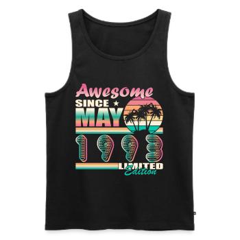 Year of birth 1993 May - Men's Premium Organic Tank Top - black - Front - Michal (187cm)