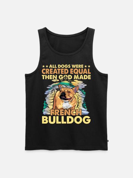 French Bulldog Funny Language - Men's Premium Organic Tank Top - black
