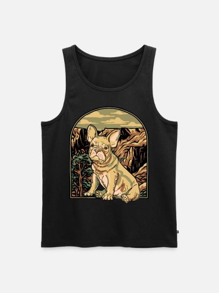 French Bulldog - Men's Premium Organic Tank Top - black
