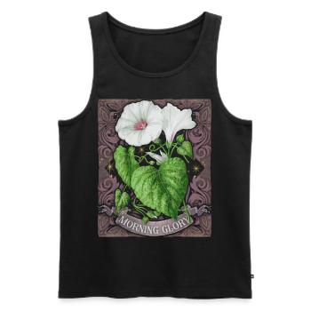 Field winds, winds, vintage botanical illustration - Men's Premium Organic Tank Top - black - Front - AI Model Male 178 light (178cm)