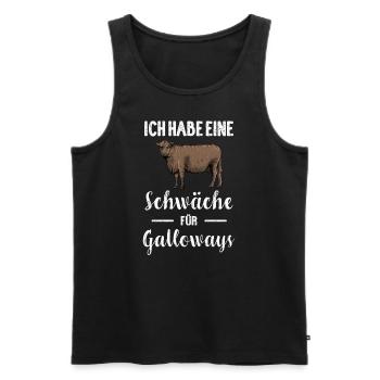 Galloway Rind I Schottland Rinderzucht für - Männer Premium Bio Tank Top - Schwarz - Vorne - Michal (187cm)
