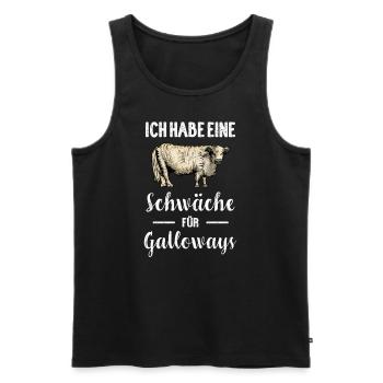 Galloway Rind I Schottland Rinderzucht für - Männer Premium Bio Tank Top - Schwarz - Vorne - Michal (187cm)