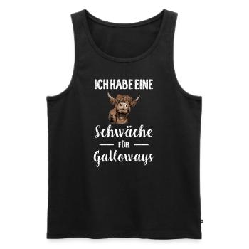 Galloway Rind I Schottland Rinderzucht für - Männer Premium Bio Tank Top - Schwarz - Vorne - Michal (187cm)