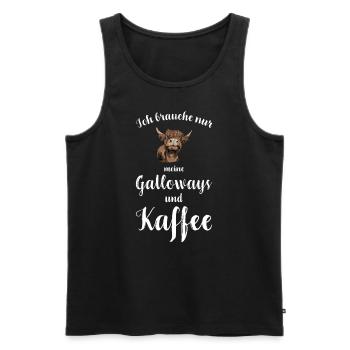 Galloway Rind I Schottland Rinderzucht für - Männer Premium Bio Tank Top - Schwarz - Vorne - Michal (187cm)