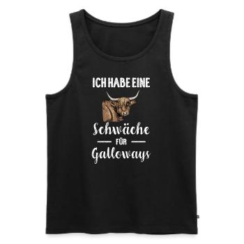 Galloway Rind I Schottland Rinderzucht für - Männer Premium Bio Tank Top - Schwarz - Vorne - Michal (187cm)