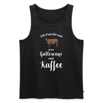 Galloway Rind I Schottland Rinderzucht für - Männer Premium Bio Tank Top - Schwarz - Vorne - Michal (187cm)