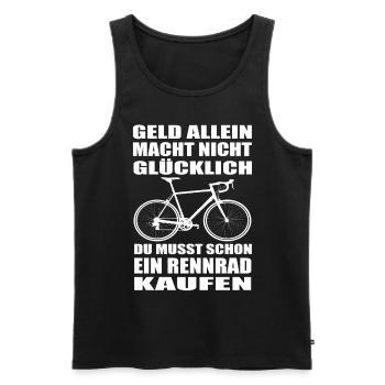 Rennrad - Männer Premium Bio Tank Top - Schwarz - Vorne - Michal (187cm)