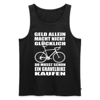 Gravelbike - Männer Premium Bio Tank Top - Schwarz - Vorne - Michal (187cm)