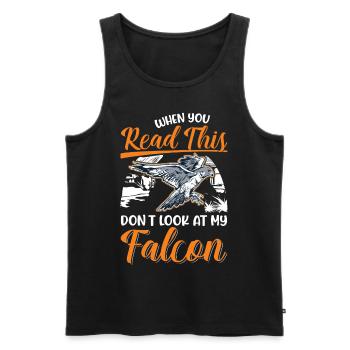 Falke Falkner Turmfalke Falknerei Falkner - Männer Premium Bio Tank Top - Schwarz - Vorne - AI Model Male 178 light (178cm)