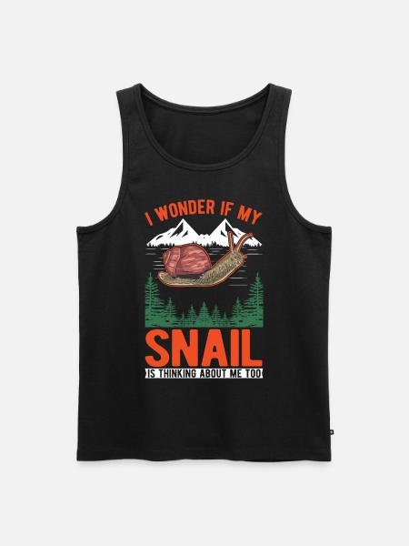 Escargot Cadeau Vignoble Escargot - Débardeur bio Premium Homme - noir