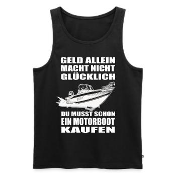 Motorboot - Männer Premium Bio Tank Top - Schwarz - Vorne - Michal (187cm)
