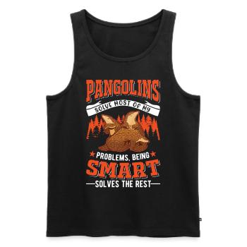 Pangolin Cadeau Pangolin - Débardeur bio Premium Homme - noir - Devant - Michal (187cm)