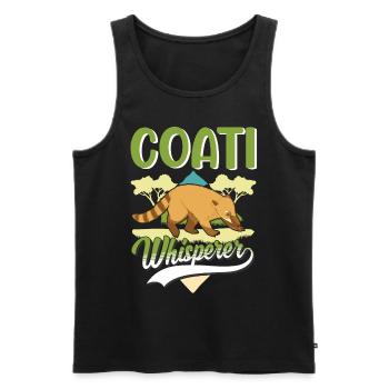 Coati Whisperer Proboscis Coati - Débardeur bio Premium Homme - noir - Devant - Michal (187cm)