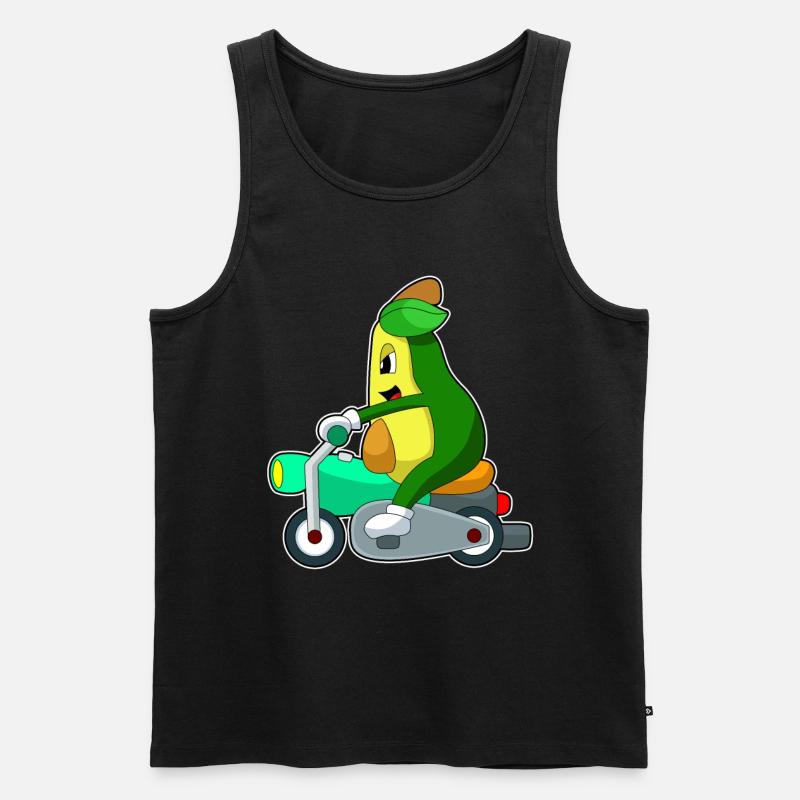 Avocado Motorrad - Männer Premium Bio Tank Top - Schwarz