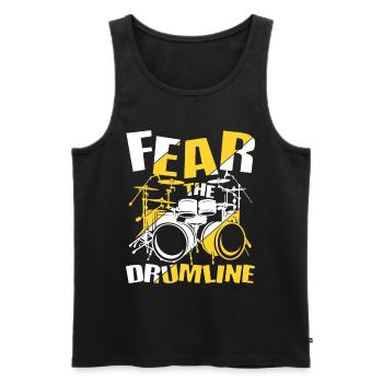 Fear The Drumline - Männer Premium Bio Tank Top - Schwarz - Vorne - Michal (187cm)
