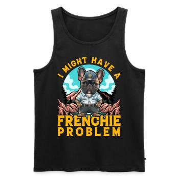 I might have a Frenchie Problem Bulldog - Men's Premium Organic Tank Top - black - Front - AI Model Male 178 light (178cm)