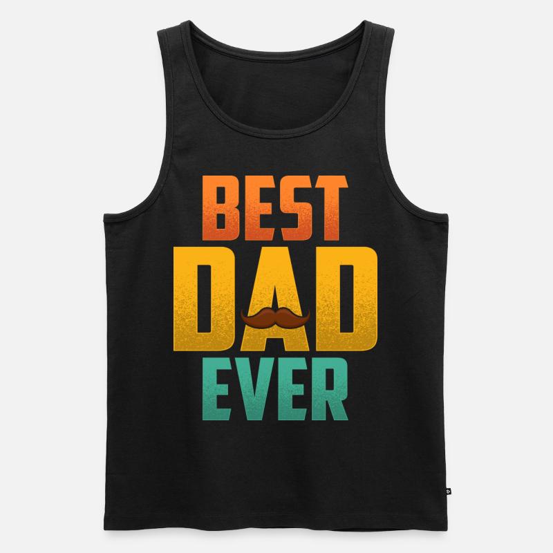 Best Dad Ever - Männer Premium Bio Tank Top - Schwarz