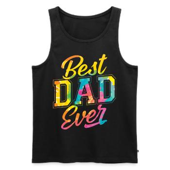 Best Dad Ever - Men's Premium Organic Tank Top - black - Front - AI Model Male 178 light (178cm)
