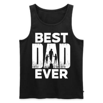 Meilleur papa de tous les temps - Débardeur bio Premium Homme - noir - Devant - AI Model Male 178 light (178cm)