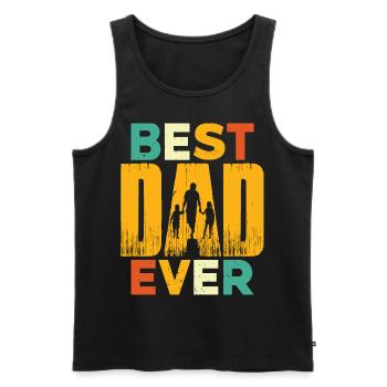 Best Dad Ever - Men's Premium Organic Tank Top - black - Front - AI Model Male 178 light (178cm)
