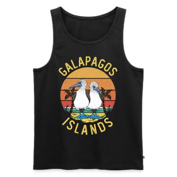 Galapagos Islands - Men's Premium Organic Tank Top - black - Front - Michal (187cm)
