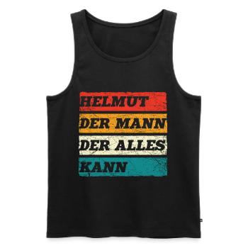 Helmut Der Mann Der Alles Kann Vorname Helmut - Männer Premium Bio Tank Top - Schwarz - Vorne - AI Model Male 178 light (178cm)