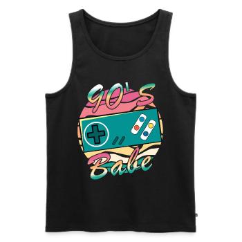 Gamer Girl Babe Retro 90s 90s 1990 - Débardeur bio Premium Homme - noir - Devant - AI Model Male 178 light (178cm)