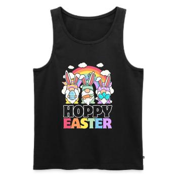 Hoppy Easter - Gnome Easter Eggs - Men's Premium Organic Tank Top - black - Front - AI Model Male 178 light (178cm)