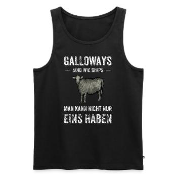 Galloway Rind I Schottland Rinderzucht für - Männer Premium Bio Tank Top - Schwarz - Vorne - Michal (187cm)