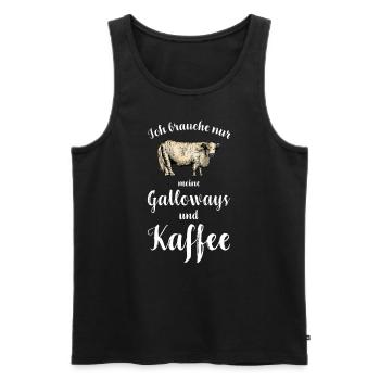 Galloway Rind I Schottland Rinderzucht für - Männer Premium Bio Tank Top - Schwarz - Vorne - Michal (187cm)