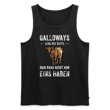 Galloway Rind I Schottland Rinderzucht für - Männer Premium Bio Tank Top - Schwarz - Vorne - Michal (187cm)
