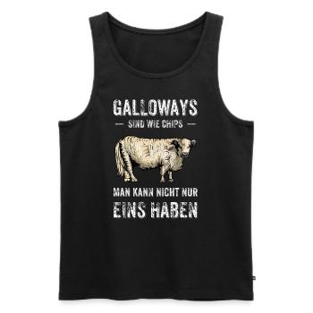 Galloway Rind I Schottland Rinderzucht für - Männer Premium Bio Tank Top - Schwarz - Vorne - Michal (187cm)